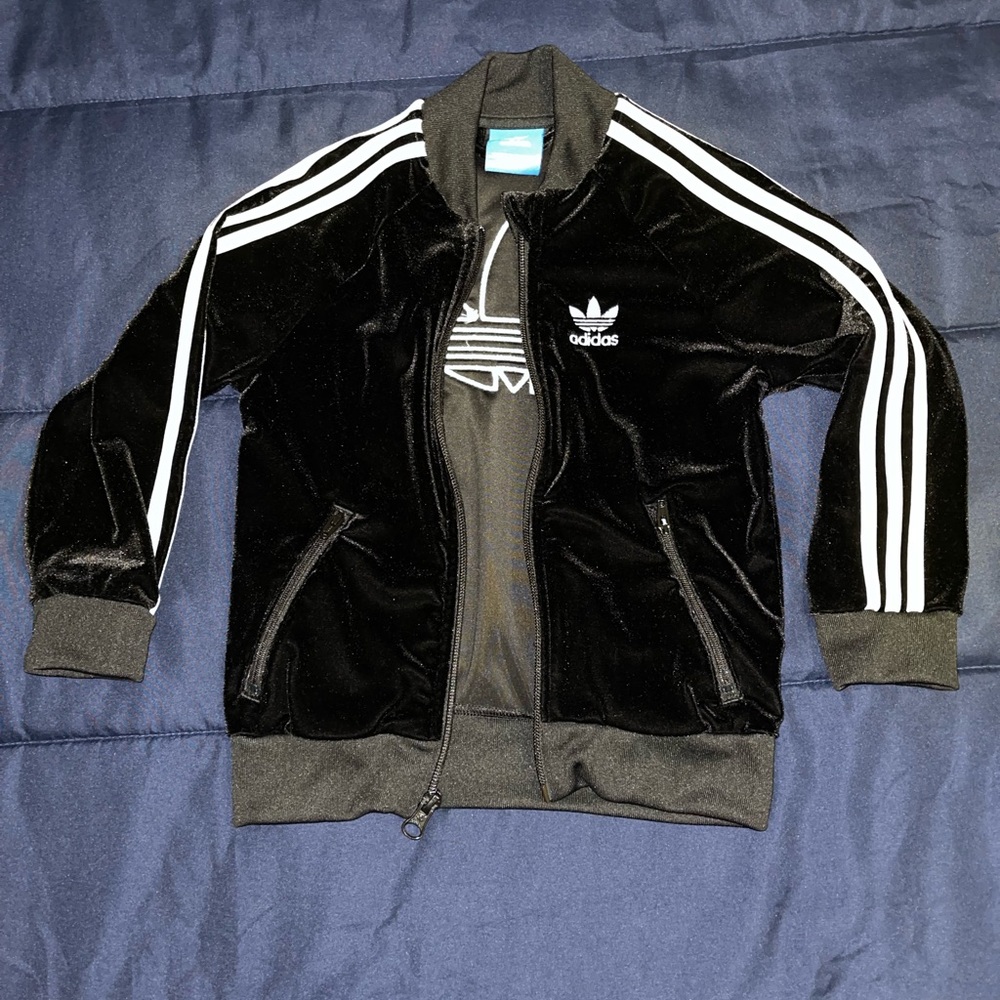 2 piece Adidas velour jogging suit 2T